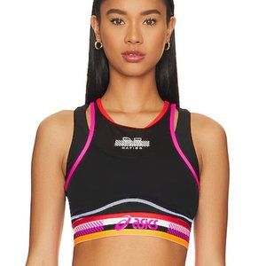 NWT PE Nation x Asics Tracklite Sports Bra in Black